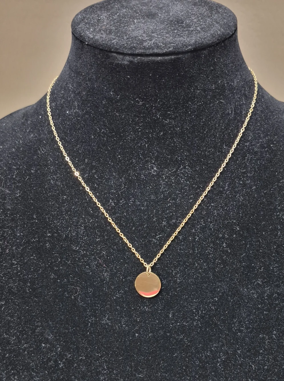 Plunder Design Gold Toned Circle Pendant Necklace -NIP